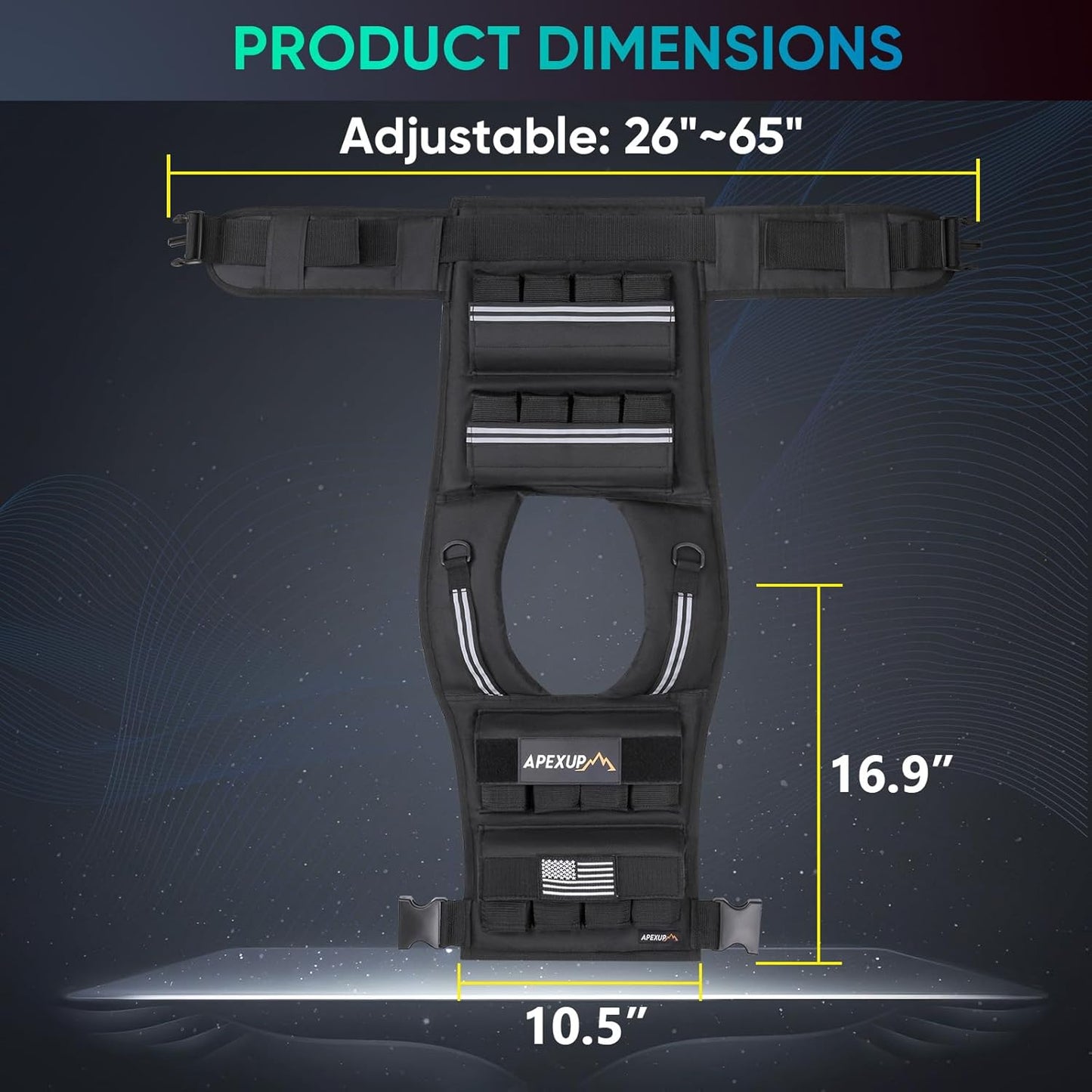 APEXUP Adjustable Weighted Vest Men 20lbs/30lbs/40lbs