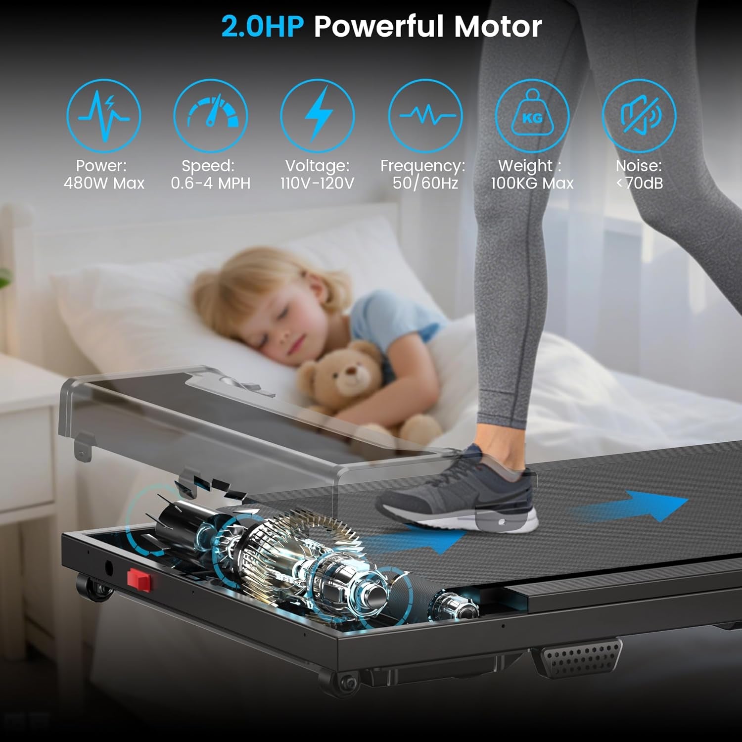 Rythkore Walking Pad Treadmill for Home