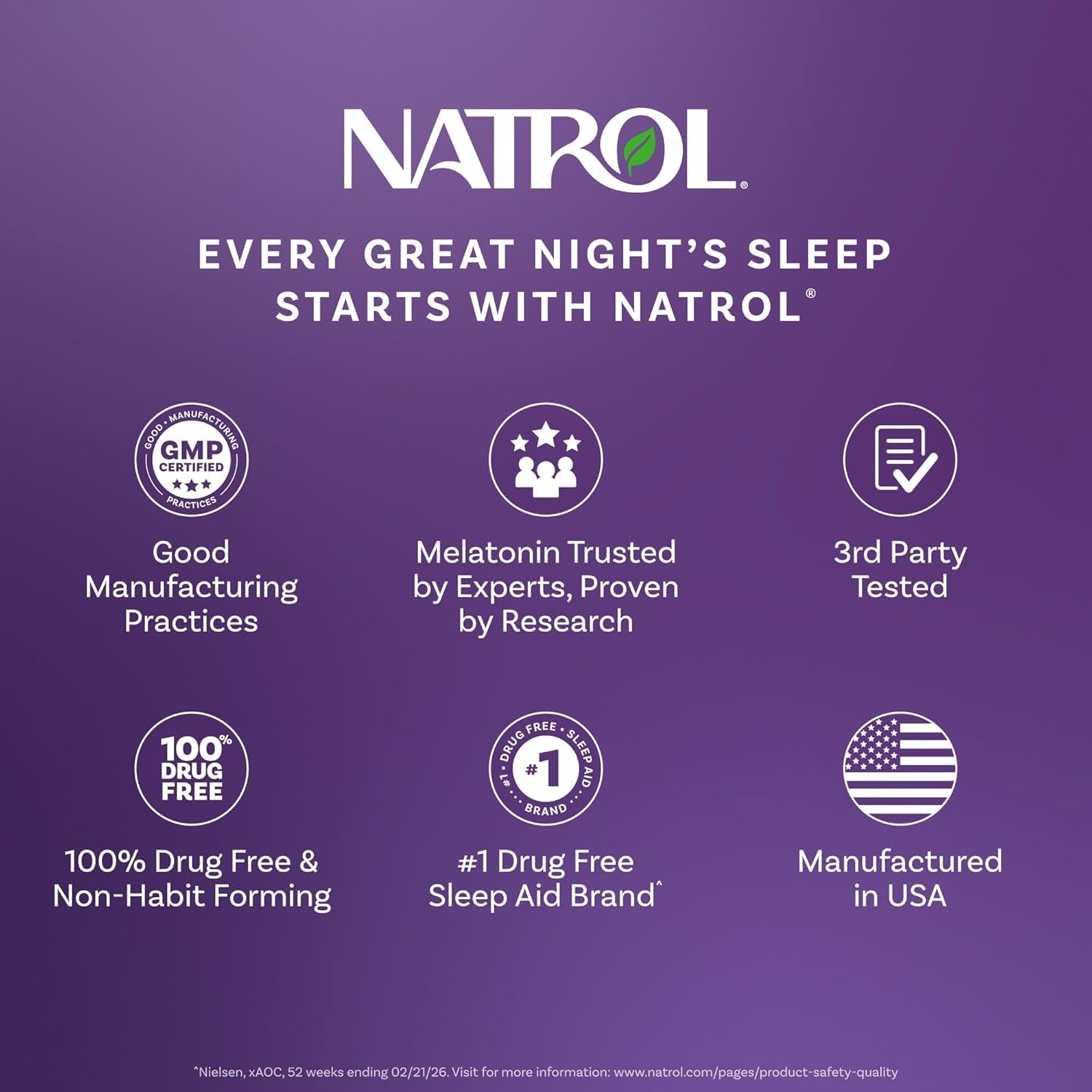 Natrol 10 mg Melatonin Gummies, Sleep Support for Adults