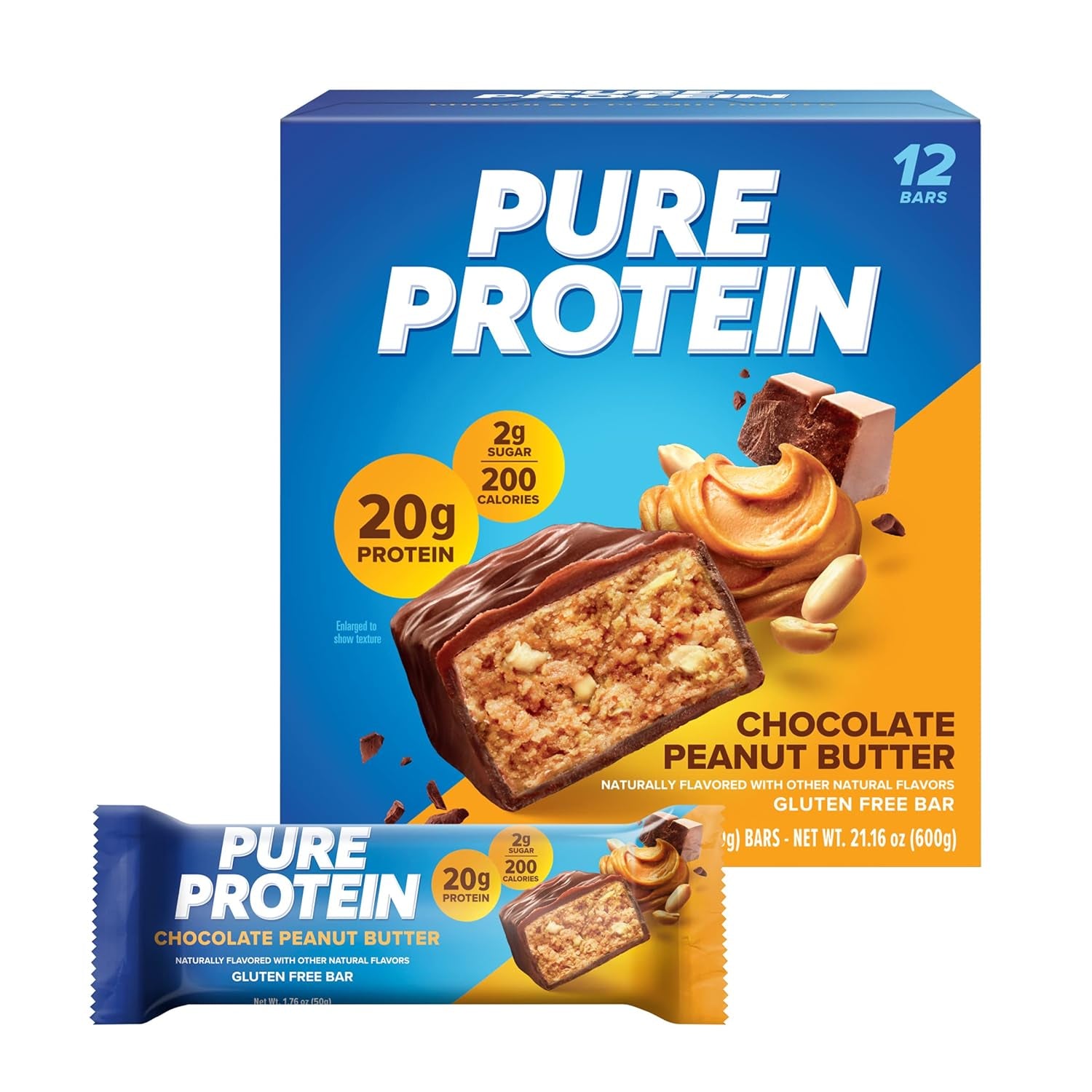 Pure Protein Bars – 20G Protein (12 Count) 