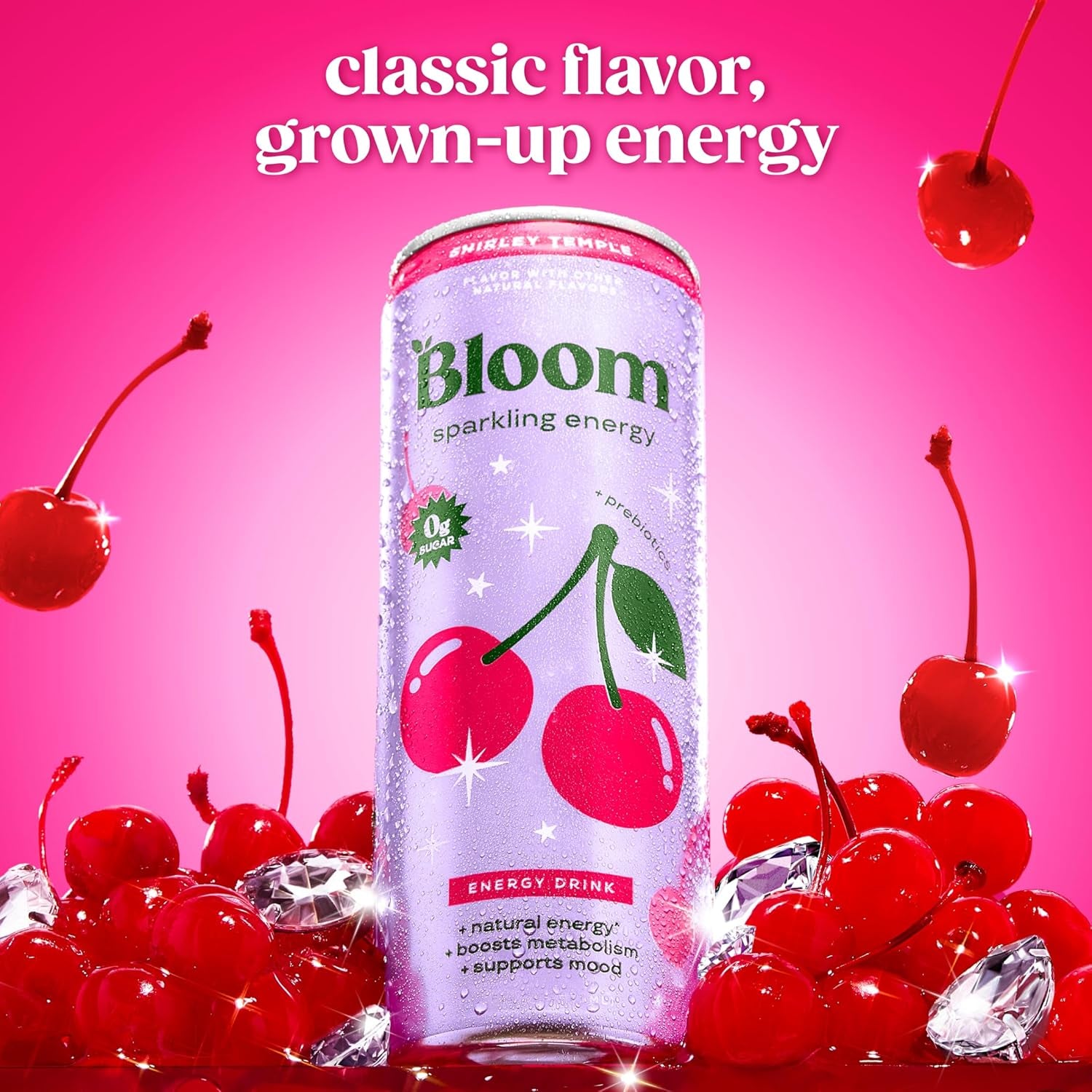 Bloom Nutrition Sparkling Energy Drink - Natural Caffeine, Zero Sugar, 180Mg Caffeine - All Stars Variety Pack - 12oz 12 Pack
