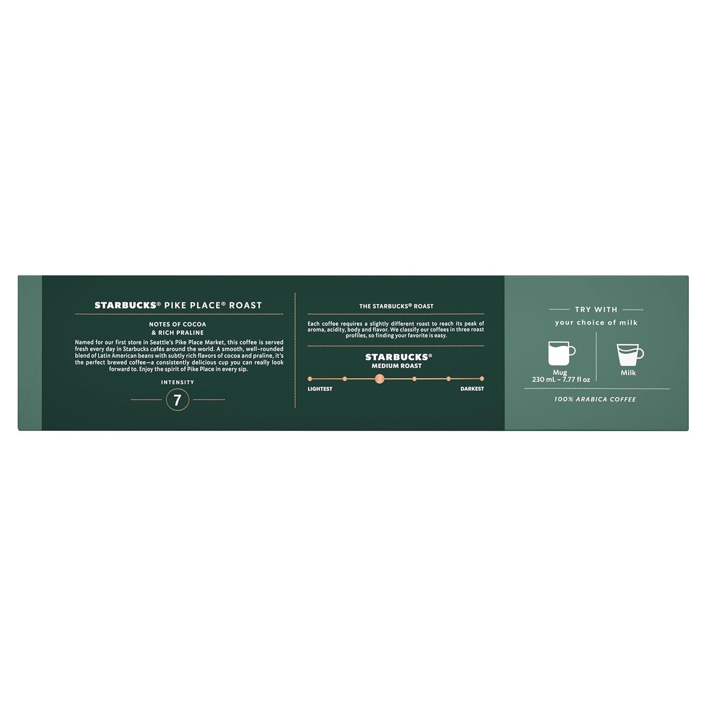 Starbucks by Nespresso Vertuo, Pike Place, Medium Roast Coffee, Brews 7.8 oz.