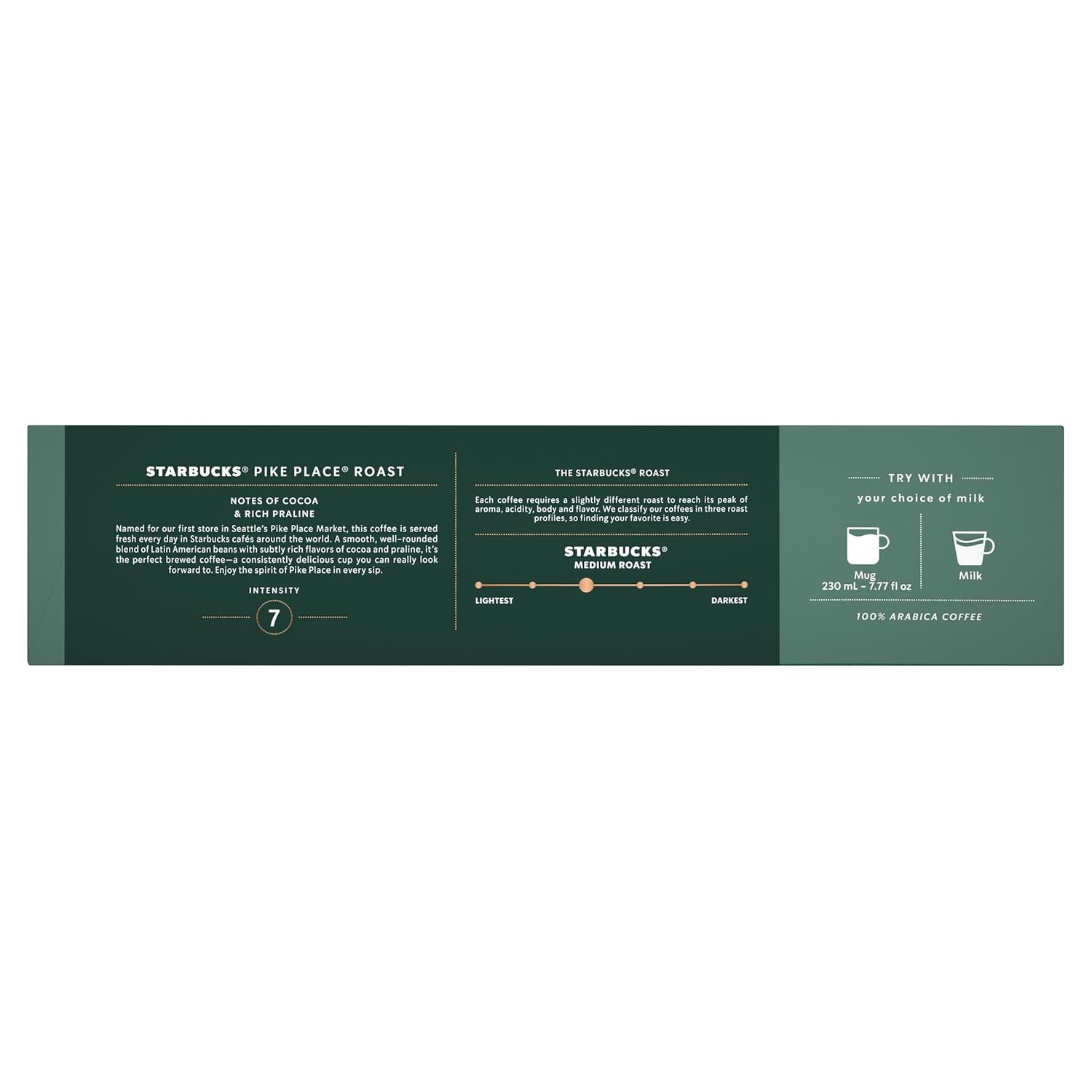 Starbucks by Nespresso Vertuo, Pike Place, Medium Roast Coffee, Brews 7.8 oz.