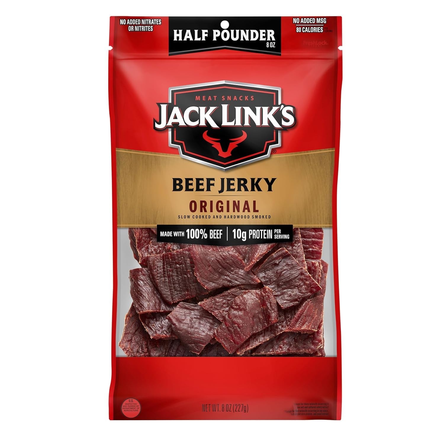 Jack Link's Beef Jerky Half Pounder - Original - 100% Real Beef