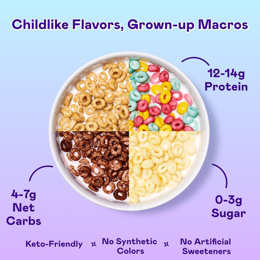 Magic Spoon Cereal - High Protein Cereals - 4 Pack Variety: Fruity, Cocoa, Classic Marshmallow, Peanut Butter