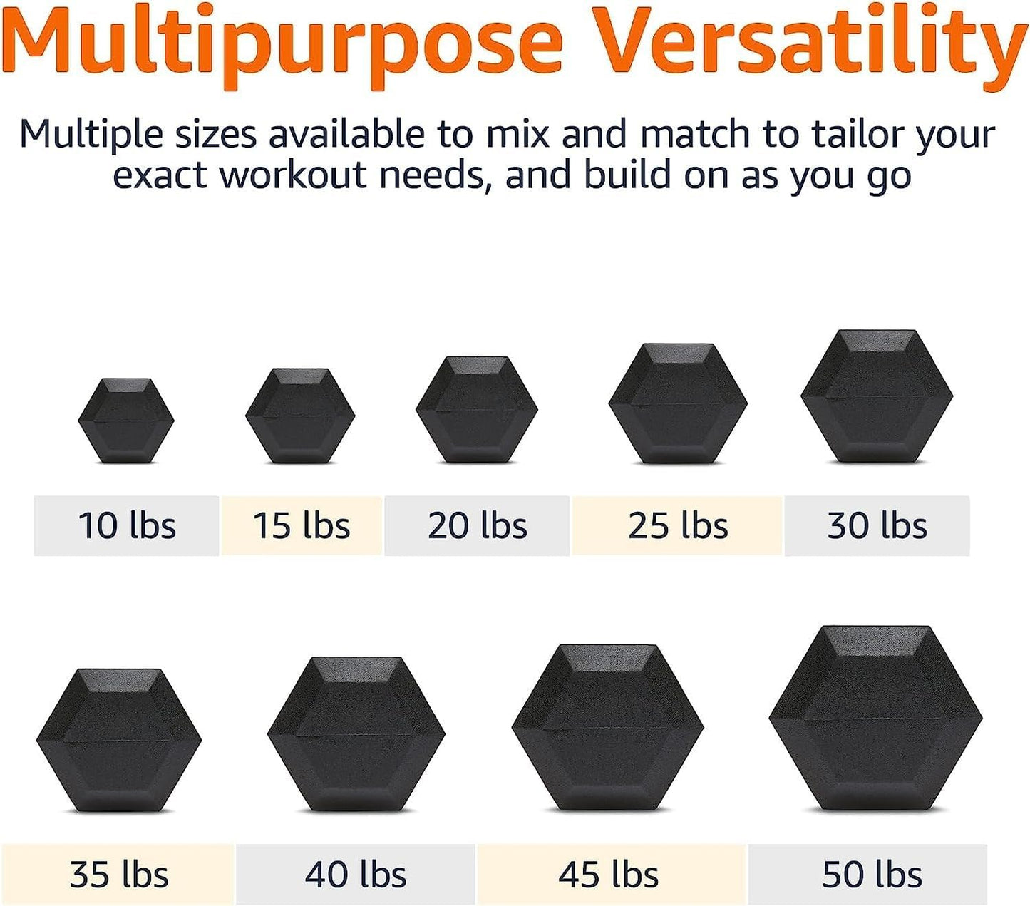 15 Rubber Hex Dumbbell Hand Weight