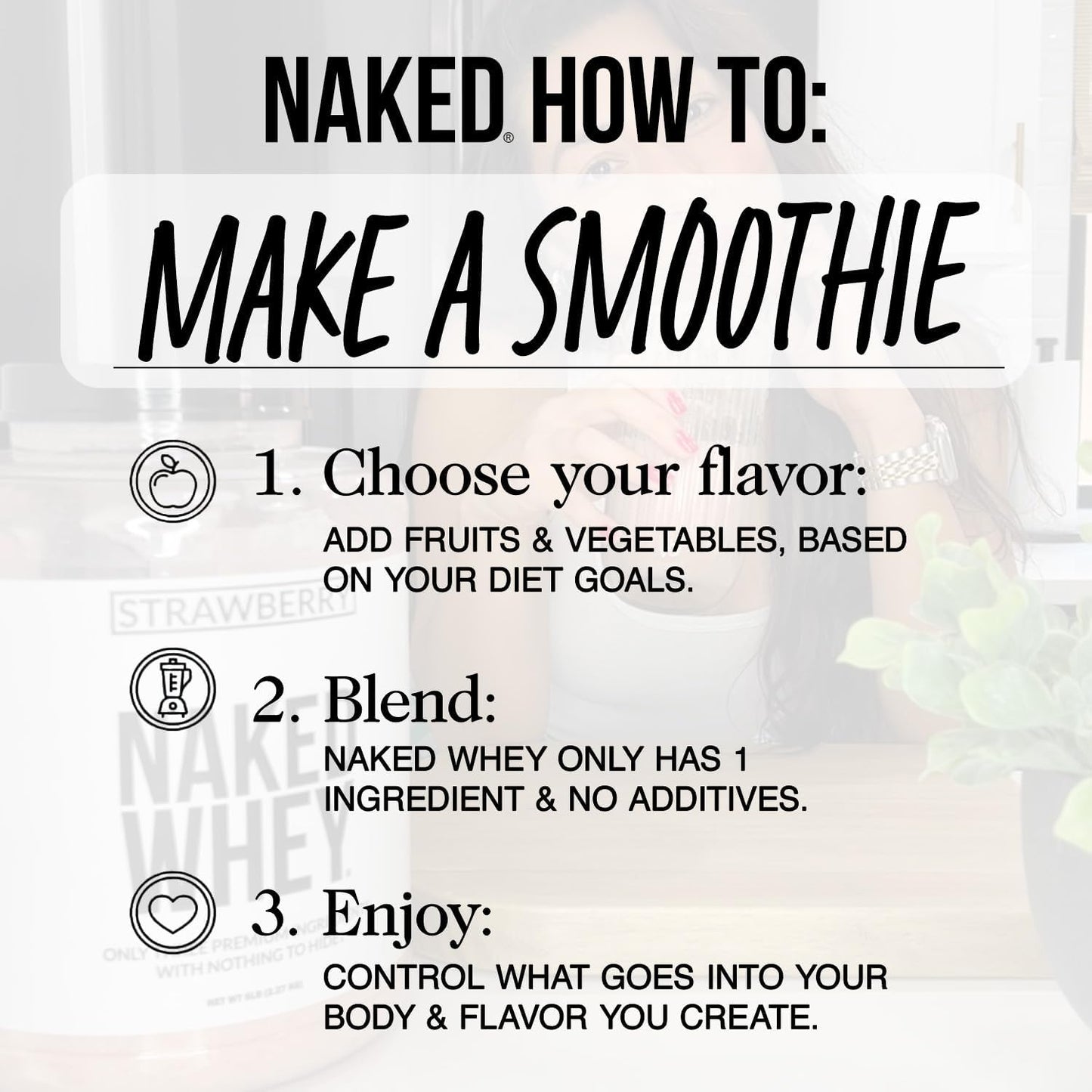 NAKED Whey 2LB 100% Grass Fed Whey Protein Powder