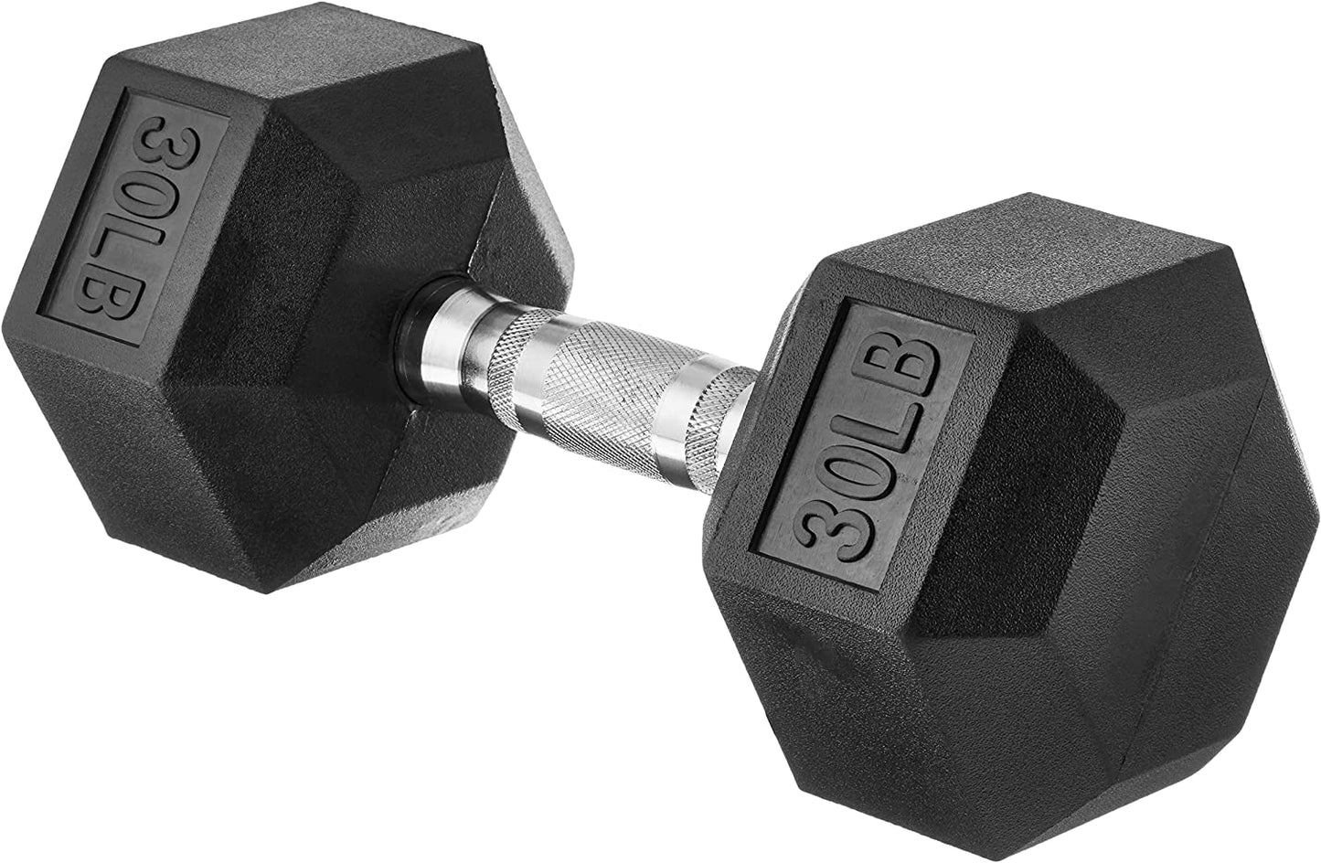 30 Pound Rubber Hex Dumbbell Hand Weight