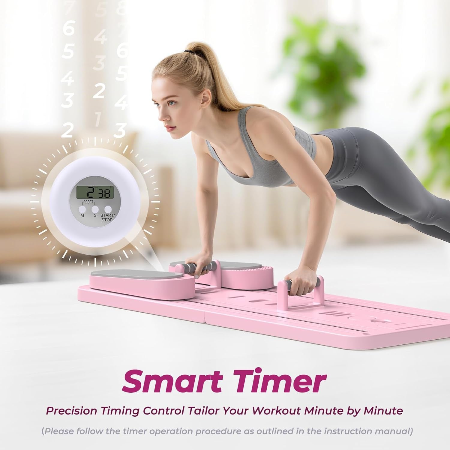 Multifunctional Pilates Board, Sets 7-In-1 Pilates Reformer Machine