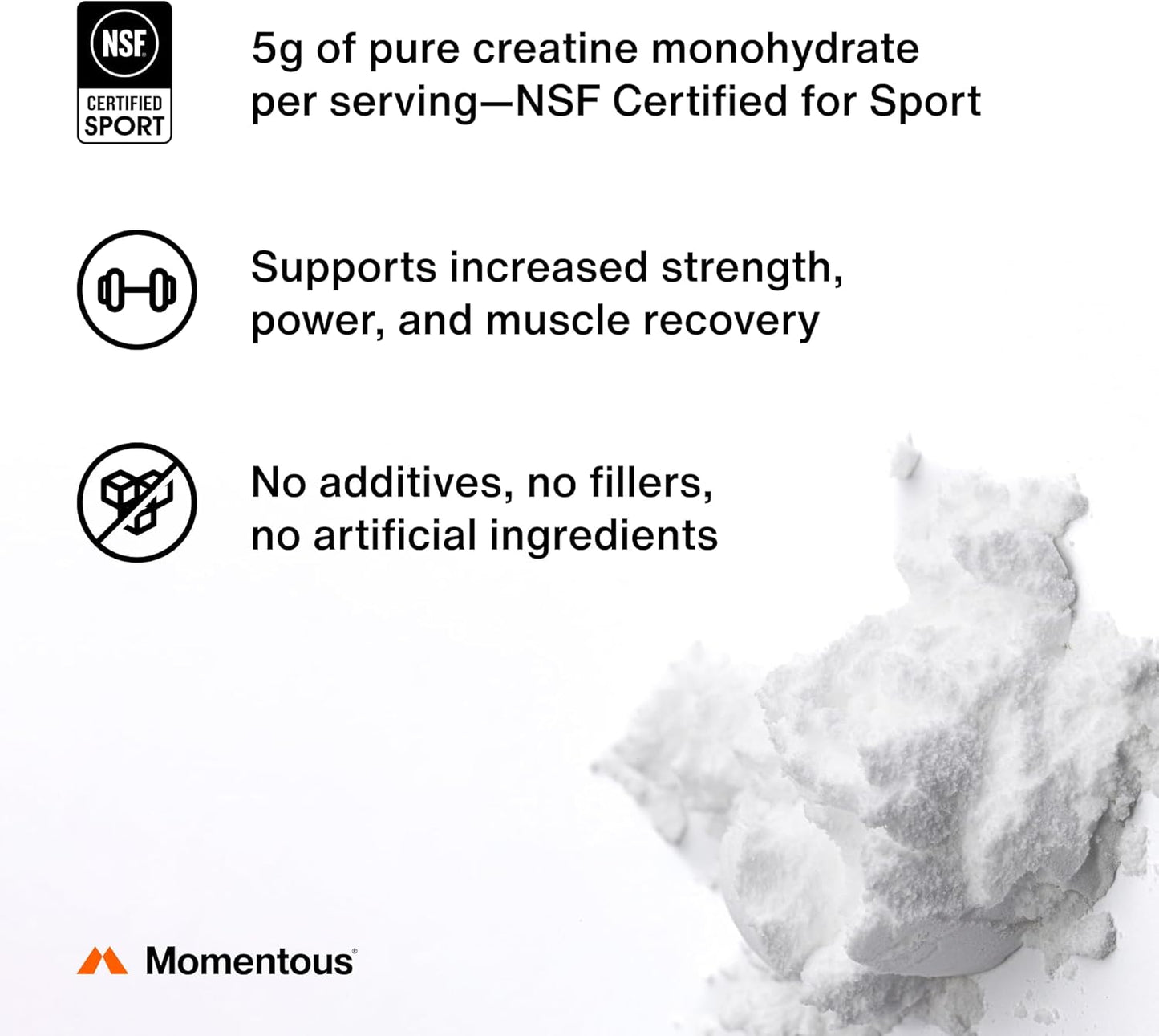 Momentous Creatine Monohydrate Powder