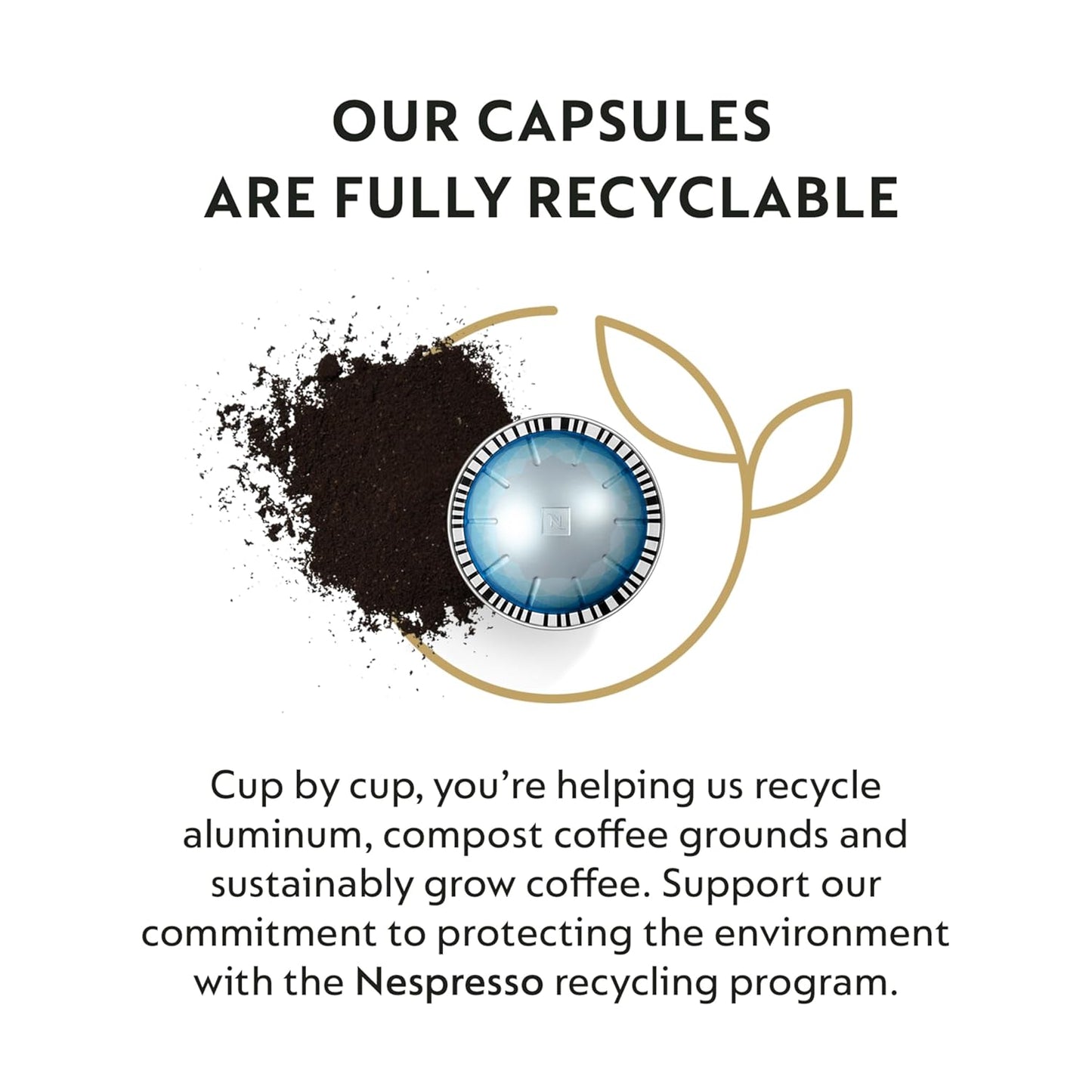 Nespresso Capsules Vertuo, Ice Forte, Brews 7.8 oz.