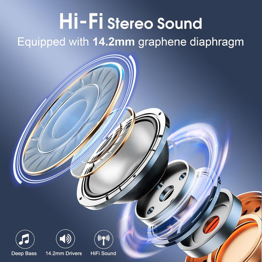 Wireless Earbuds 75Hrs Bluetooth 5.4 Headphone Sport