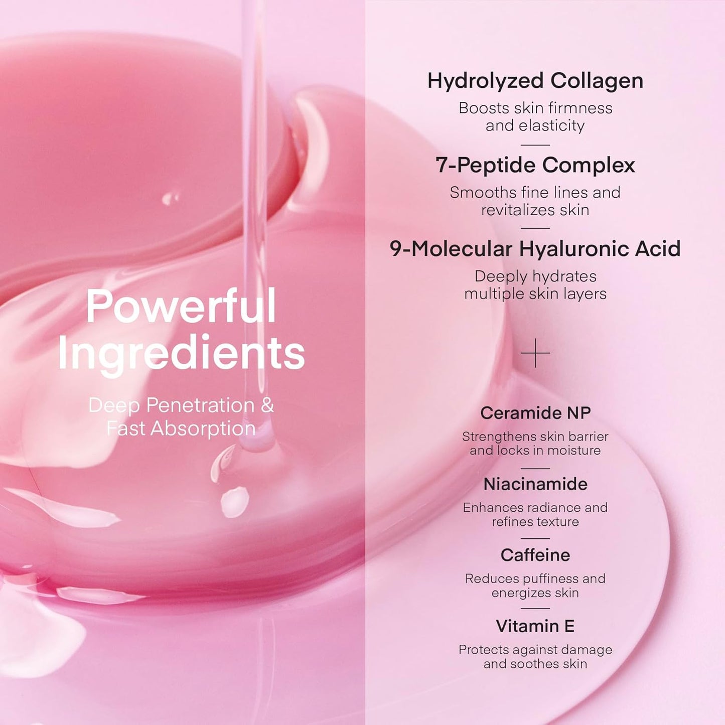 TEREZ & HONOR Peptide Collagen Under Eye Patches - 60 Korean Firming