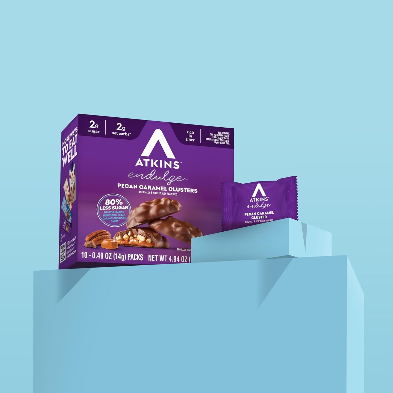 Atkins Pecan Caramel Clusters, 60 Count