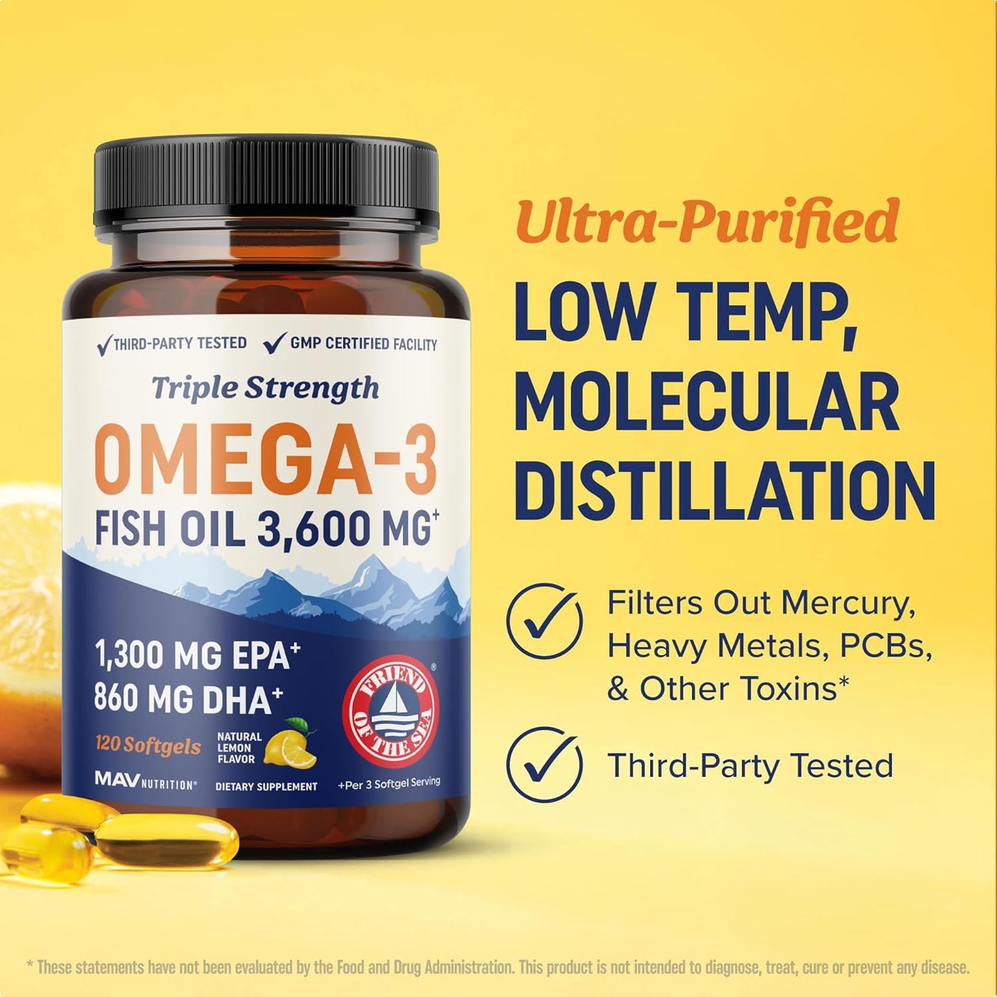 Triple Strength Omega 3 Fish Oil 3600 Mg