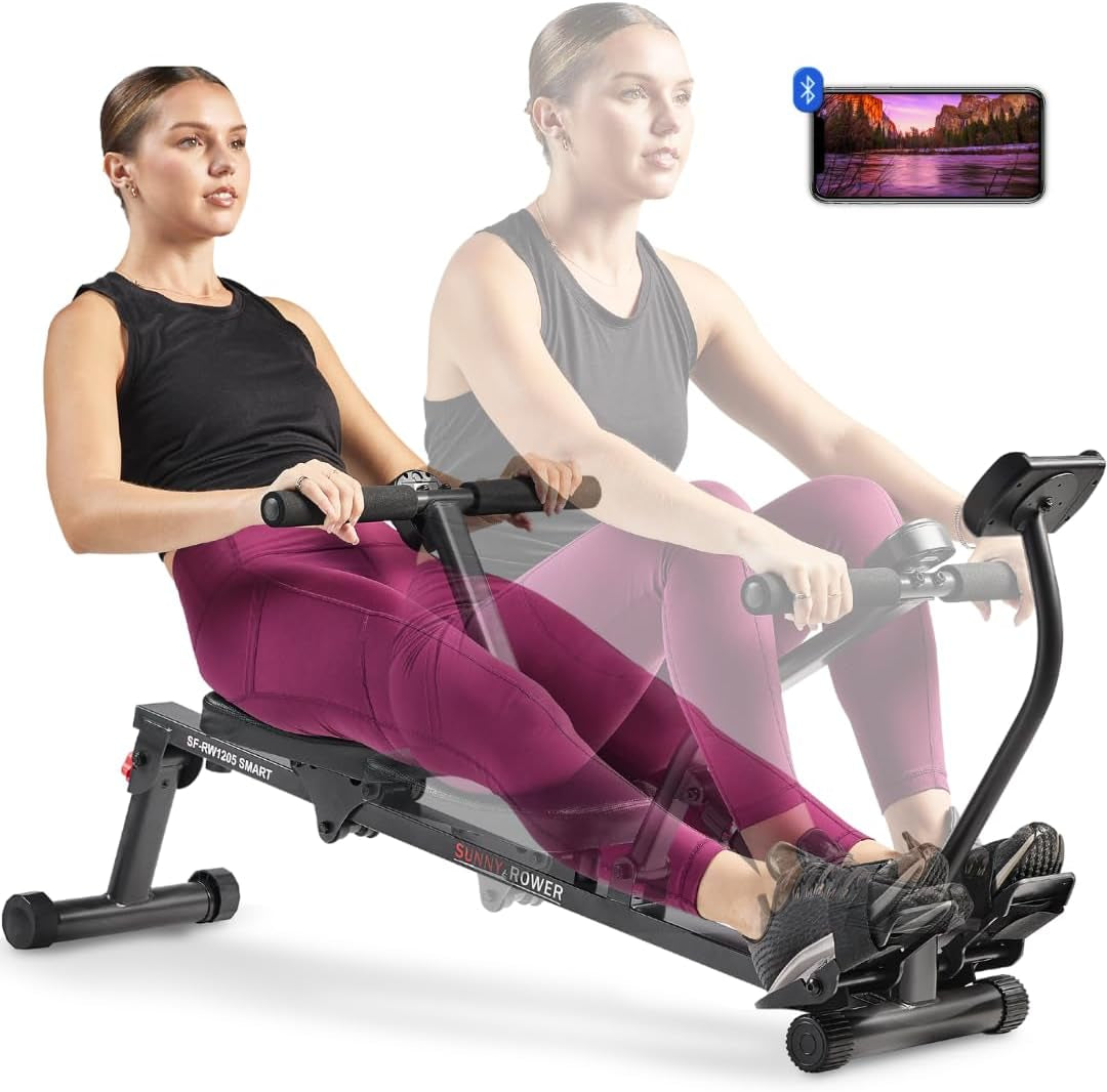 Sunny Health & Fitness Compact Adjustable Rowing Machine