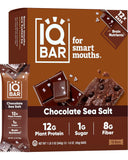 IQBAR Clean Plant Protein Bars - Chocolate Sea Salt - 12 Count