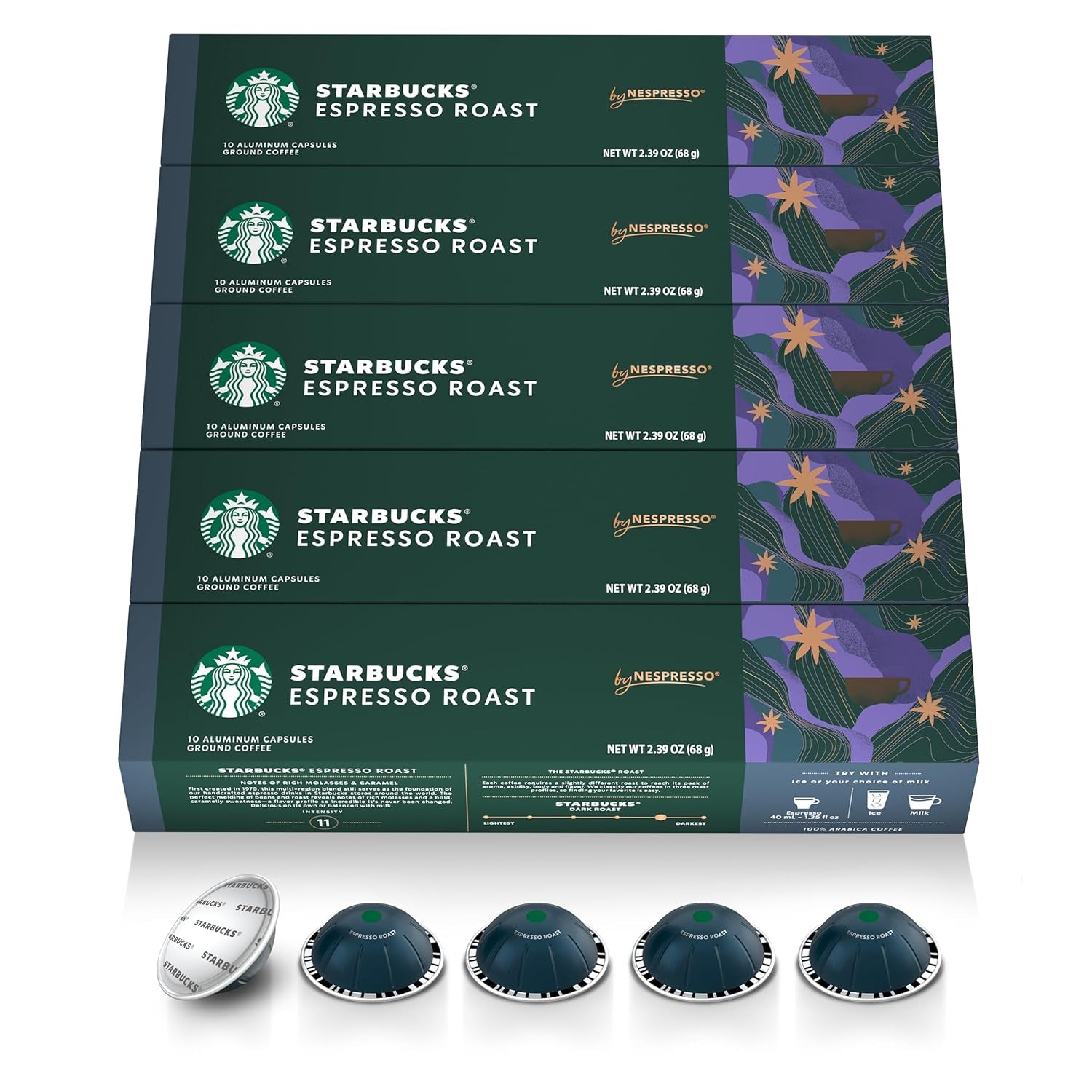 Starbucks by Nespresso Vertuo, Dark Roast Espresso, Brews 1.35 oz.
