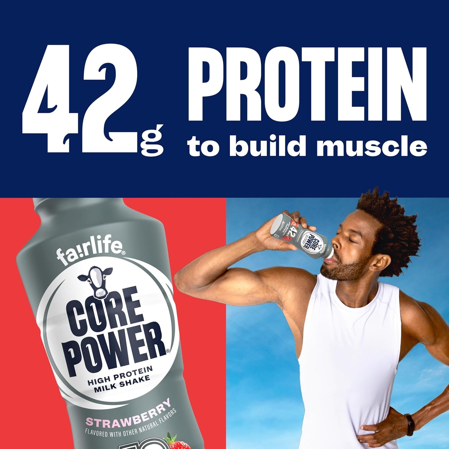 Core Power Elite High Protein Shake, Strawberry, 42G Bottle, 14Oz, 12 Pack