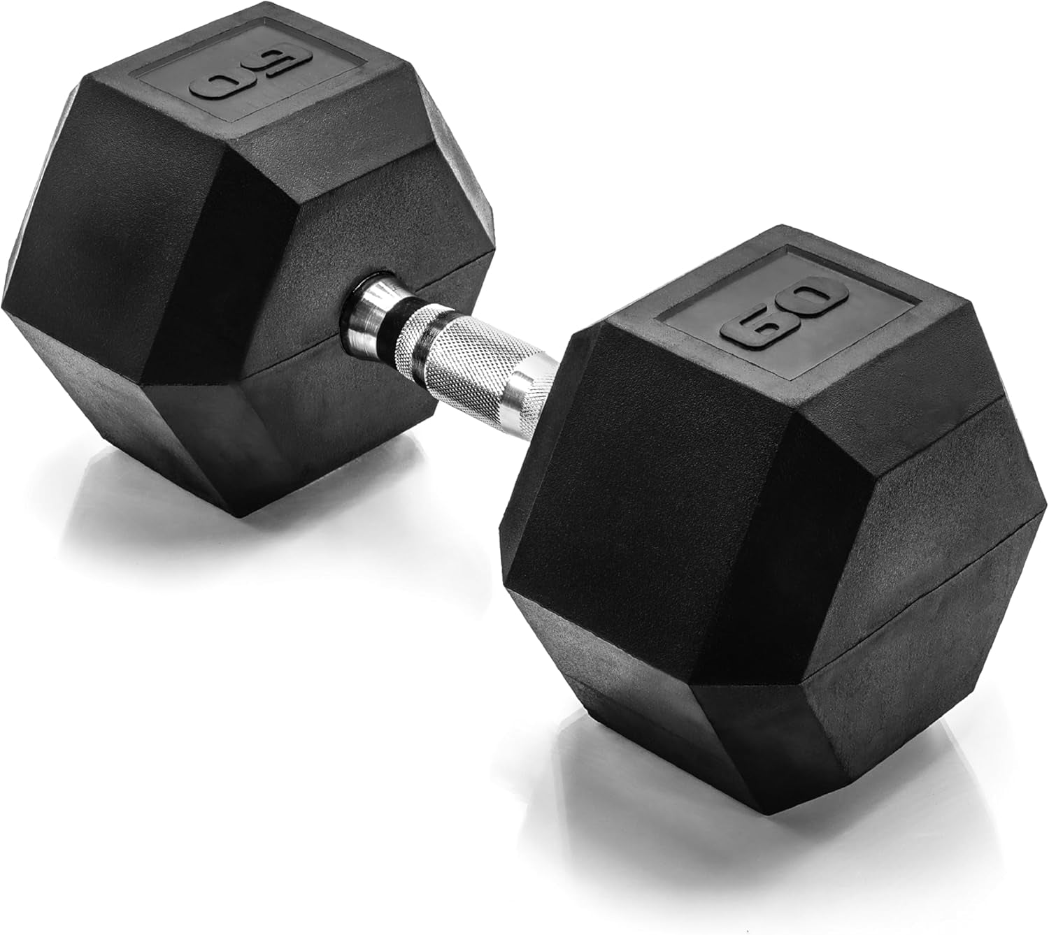 60 Pound Coated Hex Dumbbell Weight