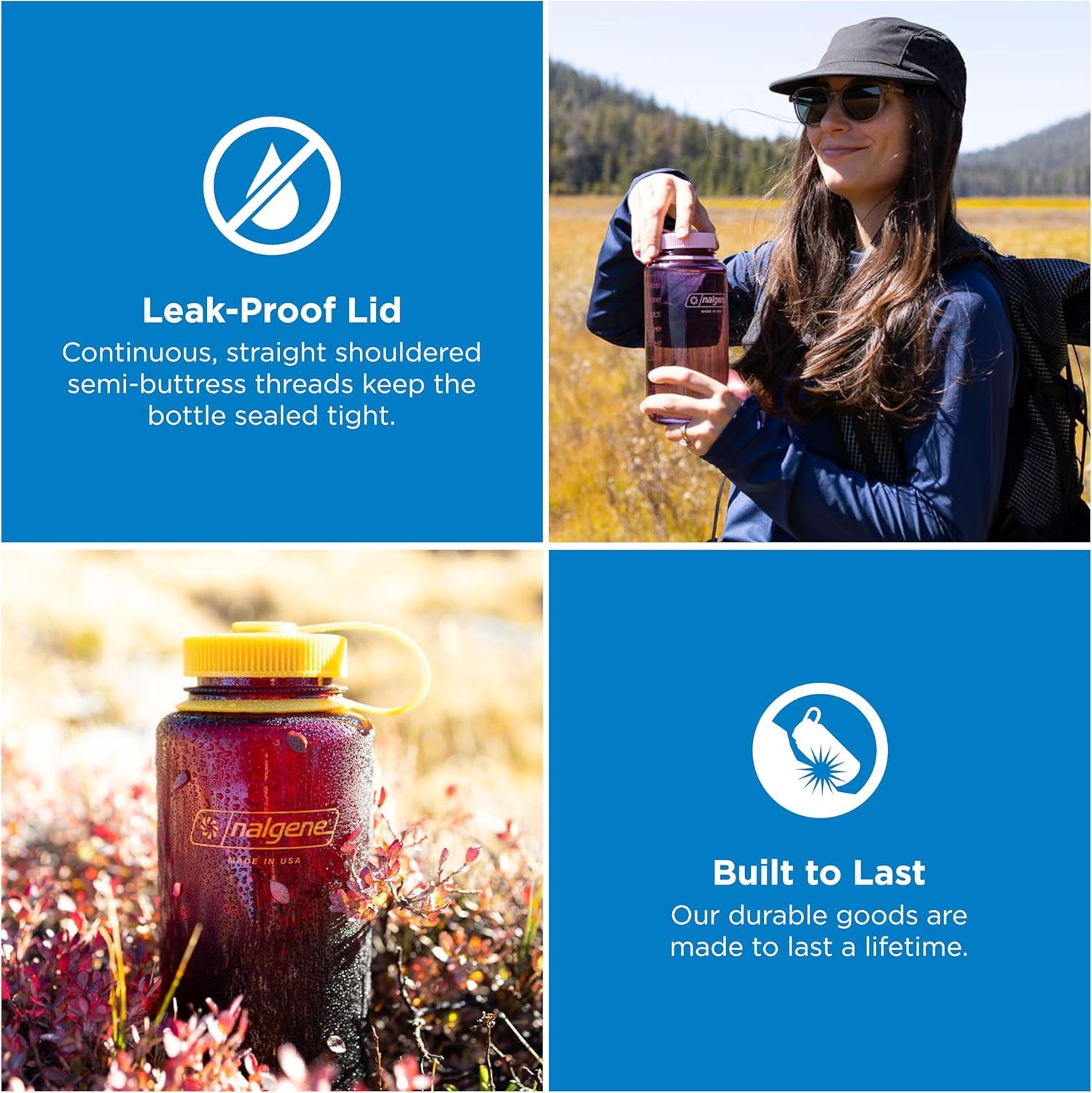 Nalgene 32 oz Wide Mouth Water Bottle | BPA-Free