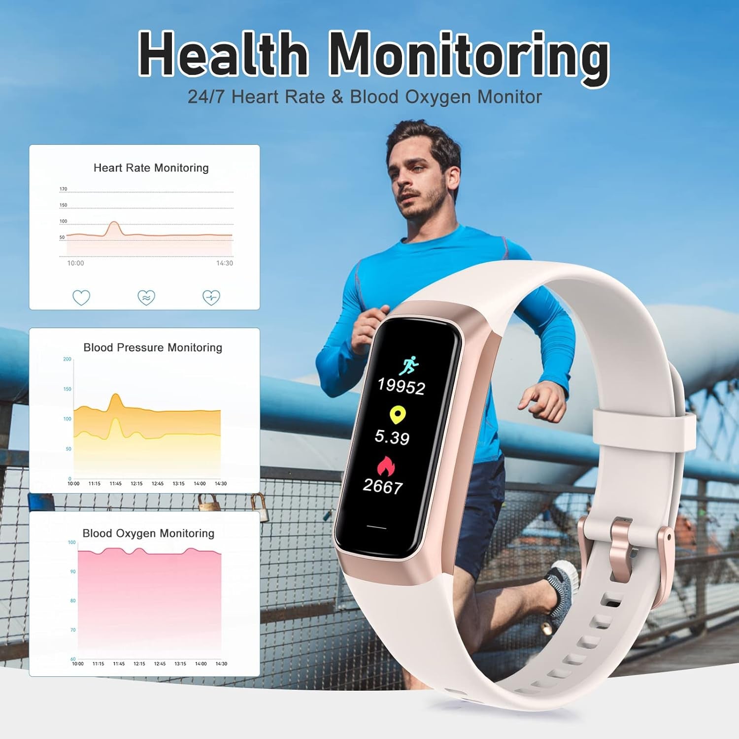 Fitness Tracker with 24/7 Heart Rate
