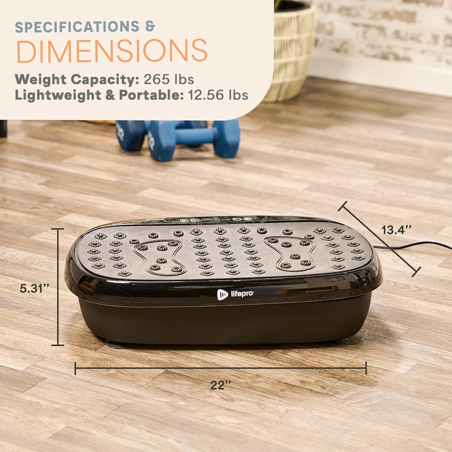 Lifepro Hexaplate Lite Vibration Plate Exercise Machine