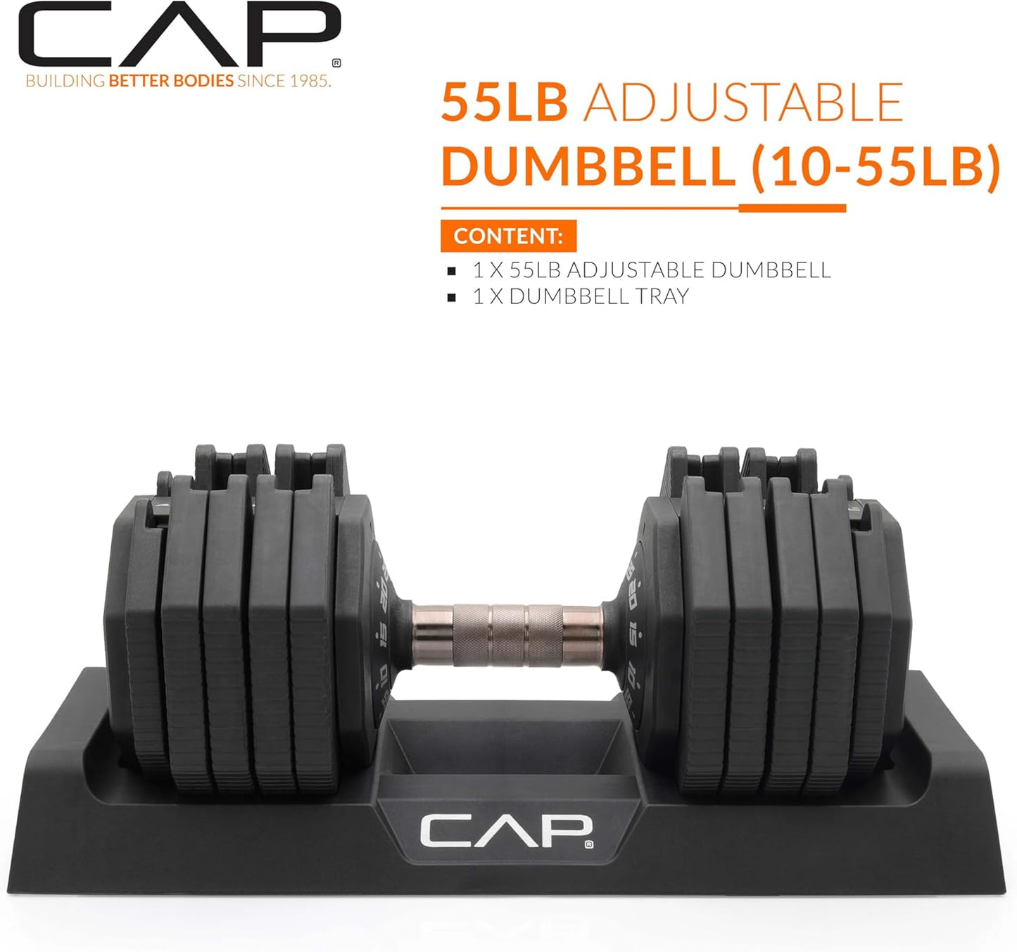CAP Barbell ADJUSTABELL Adjustable Round Dumbbell Weights