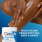 CeraVe Moisturizing Cream, Body and Face Moisturizer for Dry Skin