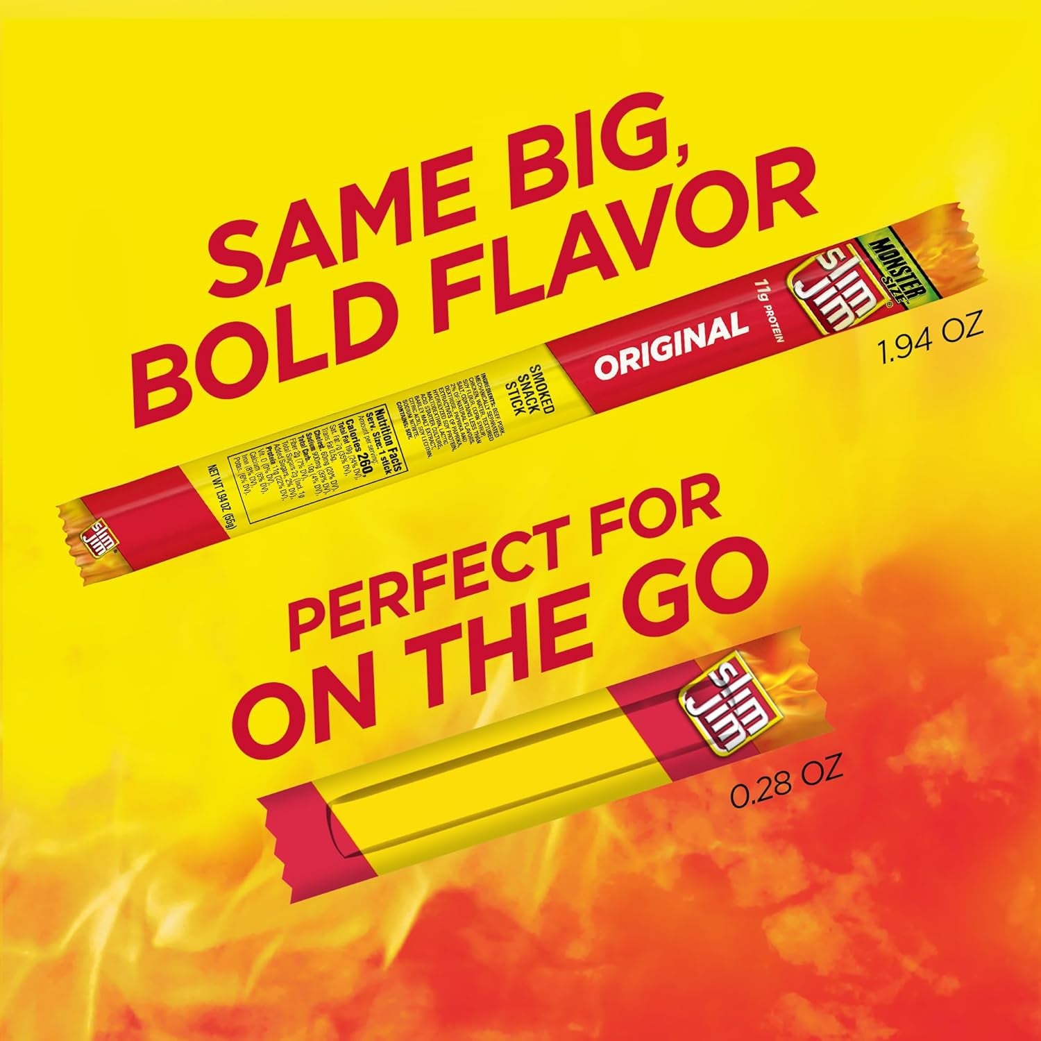 Slim Jim Smoked Meat Sticks, Original Flavor (46 Count)
