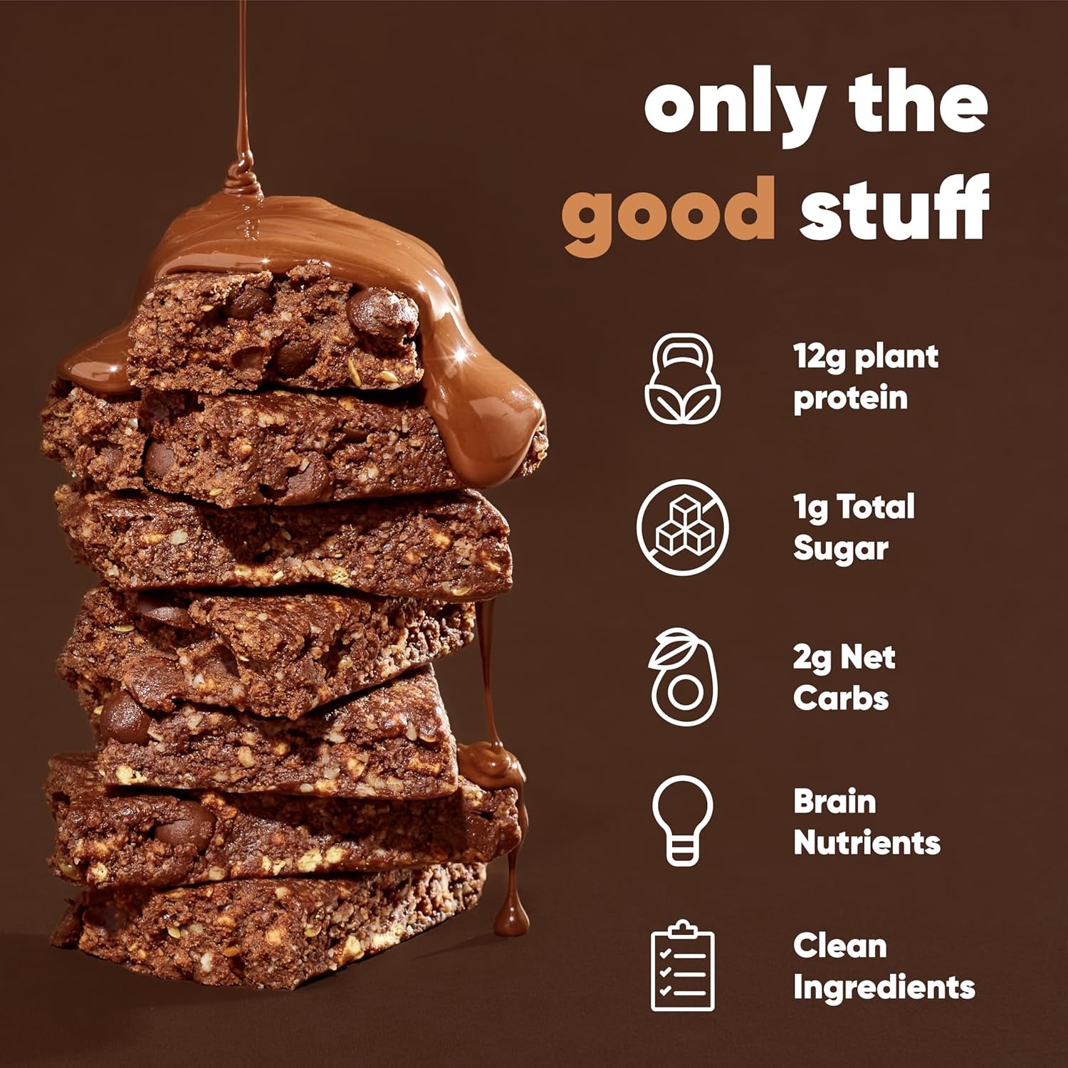 IQBAR Clean Plant Protein Bars - Chocolate Sea Salt - 12 Count