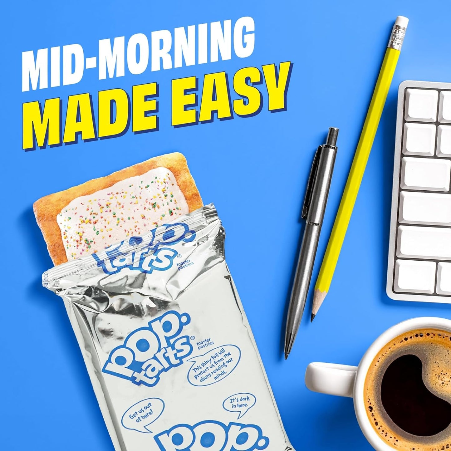 Pop-Tarts Protein Toaster Pastries, 10G Protein, Slammin' Strawberry (24 Pop-Tarts)