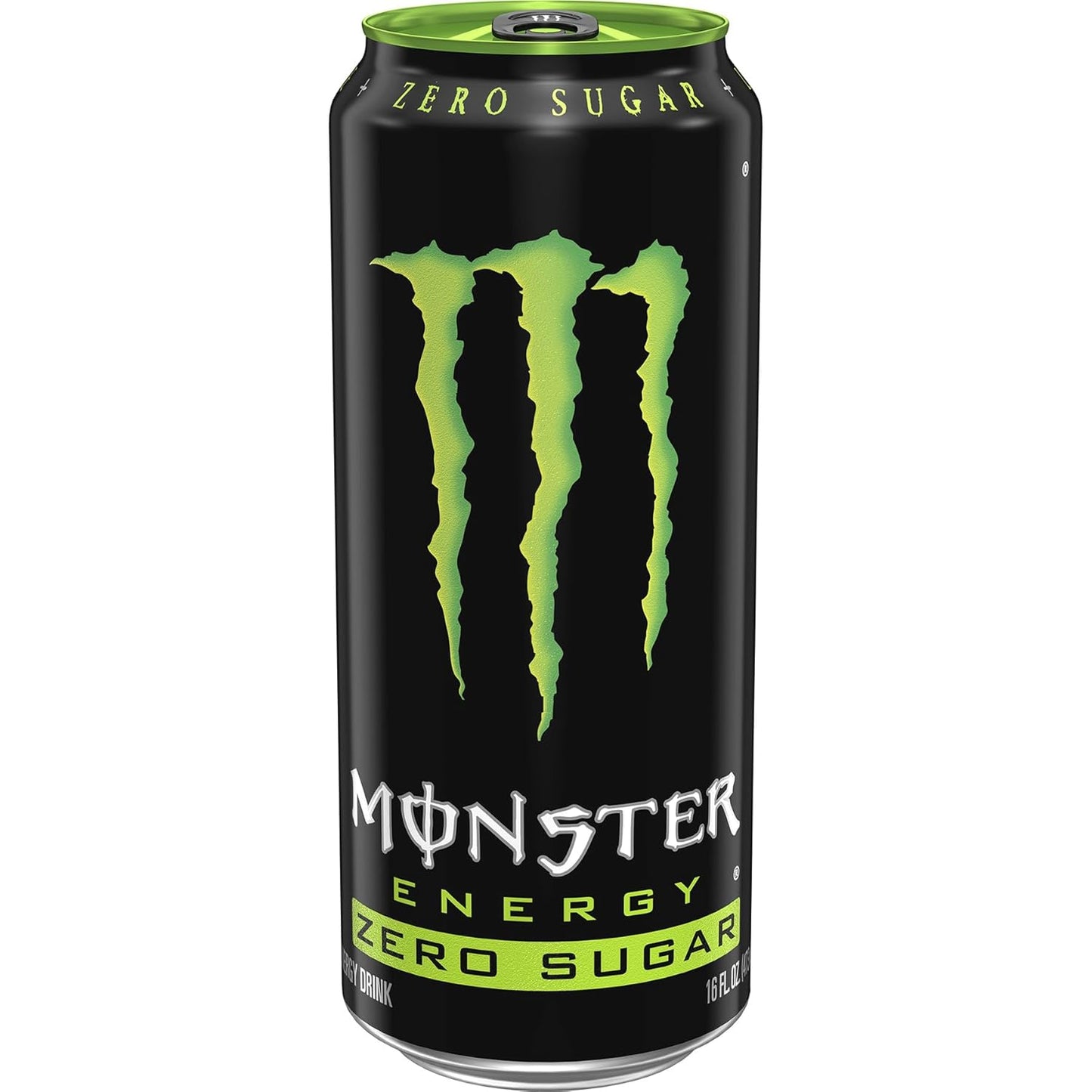 Monster Energy Zero Sugar Drink, Green, Original, 16 Ounce (Pack of 15)