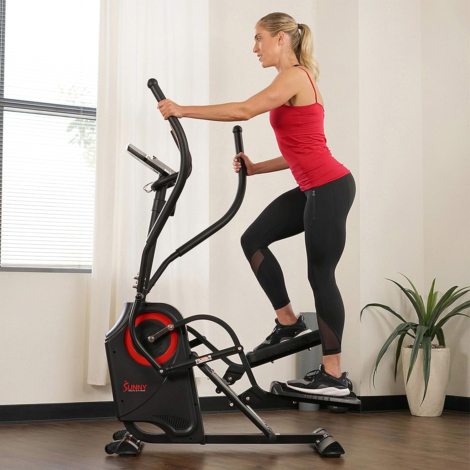 Sunny Health & Fitness Elliptical Exercise Machine with Adjustable Resistance