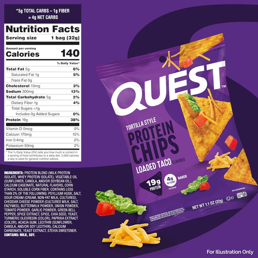 Nutrition Loaded Taco Tortilla Style Protein Chips (Pack of 12)