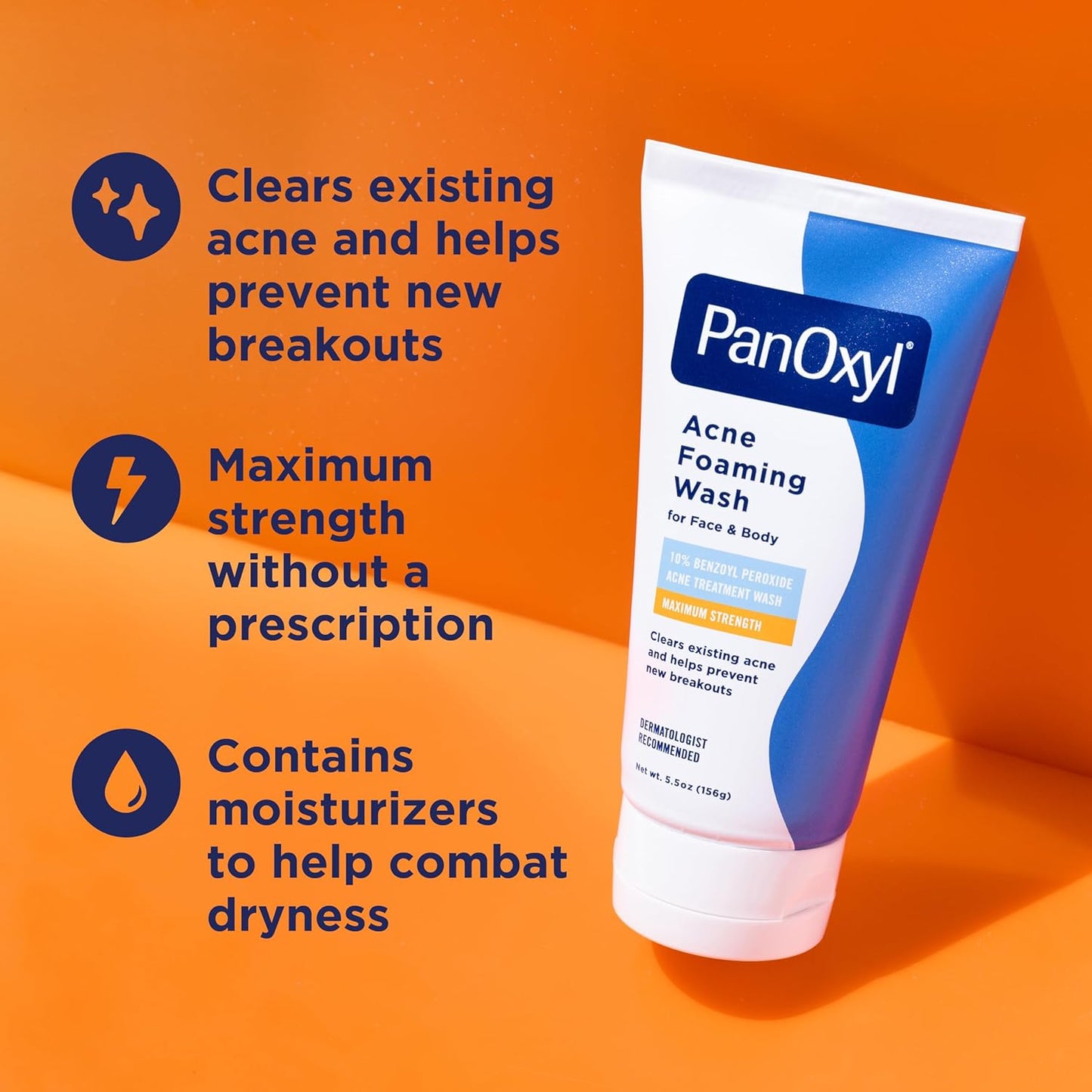 PanOxyl 10% Benzoyl Peroxide Acne Foaming Wash