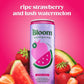 Bloom Nutrition Sparkling Energy Drink - Natural Caffeine, Zero Sugar, 180Mg Caffeine - Strawberry Watermelon - 12oz 12 Pack