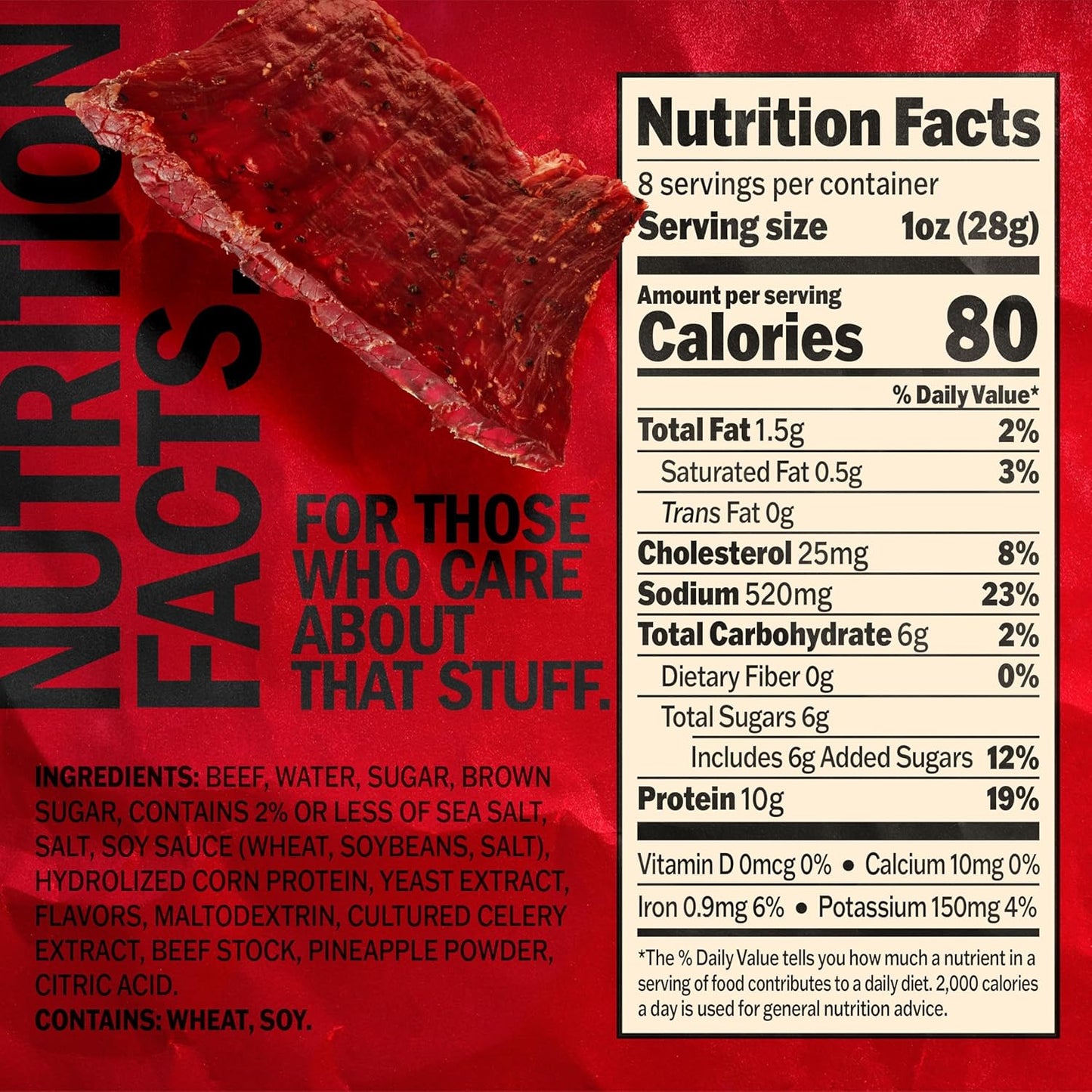Jack Link's Beef Jerky Half Pounder - Original - 100% Real Beef