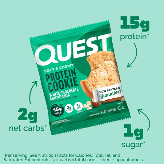 Quest White Chocolate Macadamia Protein Cookie 12 Count
