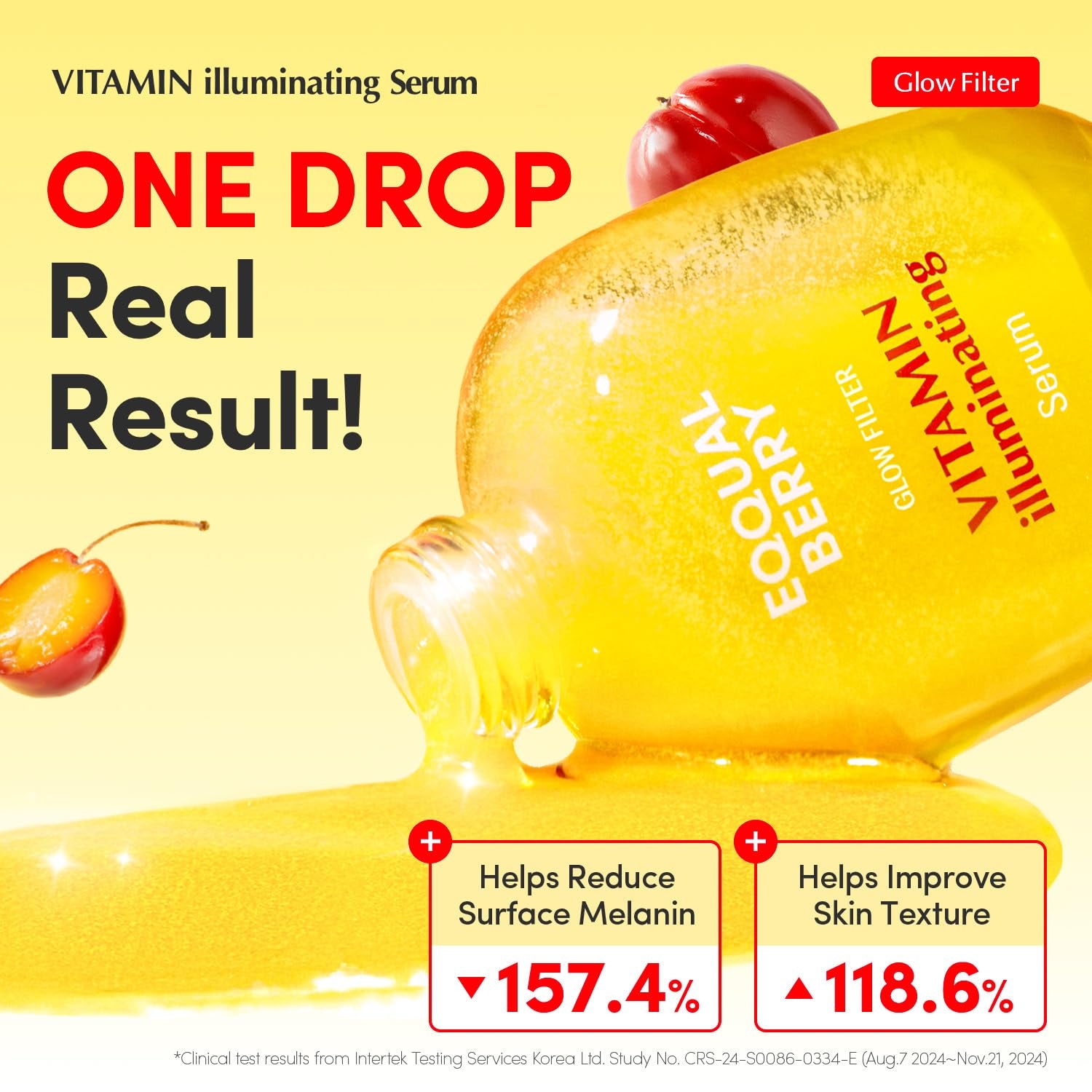 EQQUALBERRY Vitamin Illuminating Serum | Niacinamide 4% + Brightening Vitamin C Face Serum