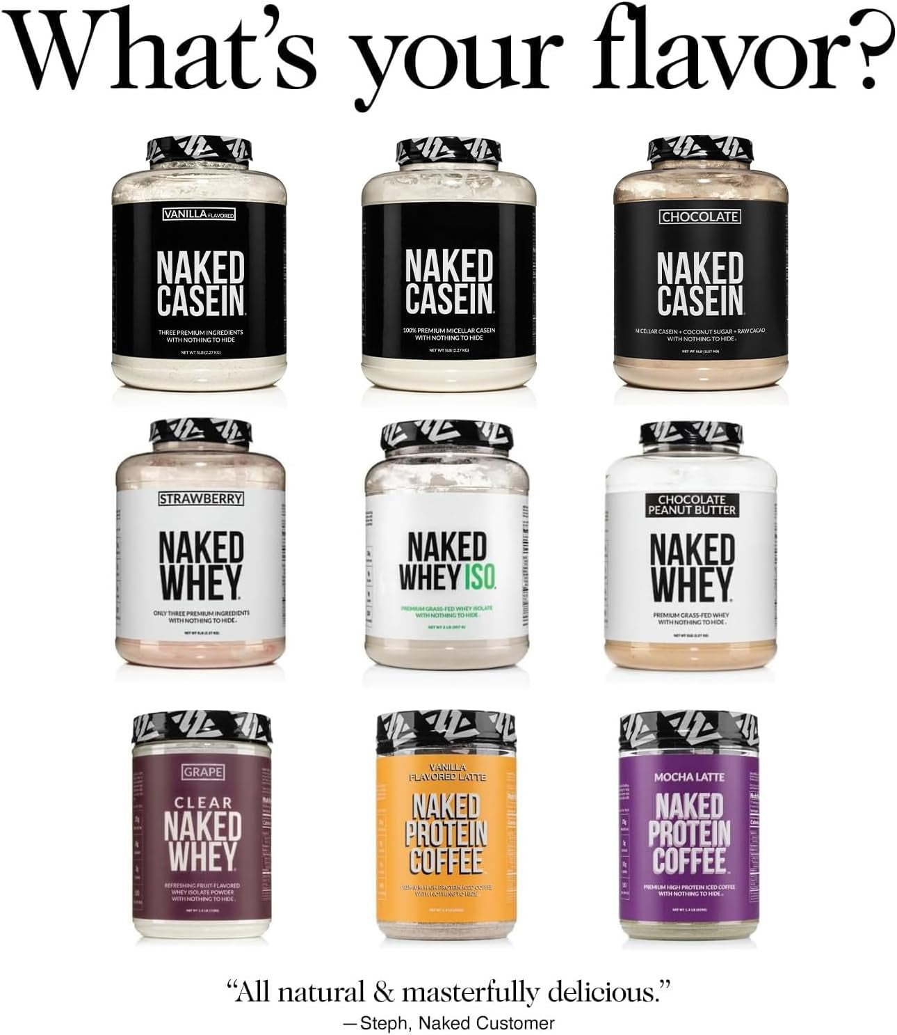 NAKED Casein - 5Lb Micellar Casein Protein Powder