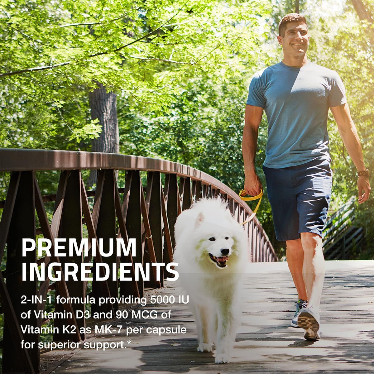 Bronson Vitamin K2 D3 (MK7) Supplement Non-Gmo Formula