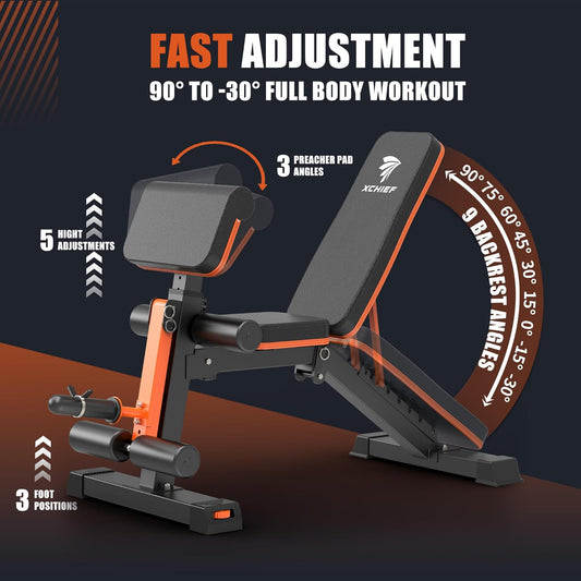XCHIEF Adjustable Weight Bench