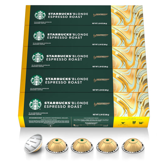 Starbucks by Nespresso Vertuo, Blonde Roast Espresso, 1.35 oz.