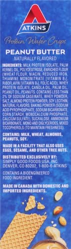 Atkins Peanut Butter Protein Wafer Crisps, 5 Count