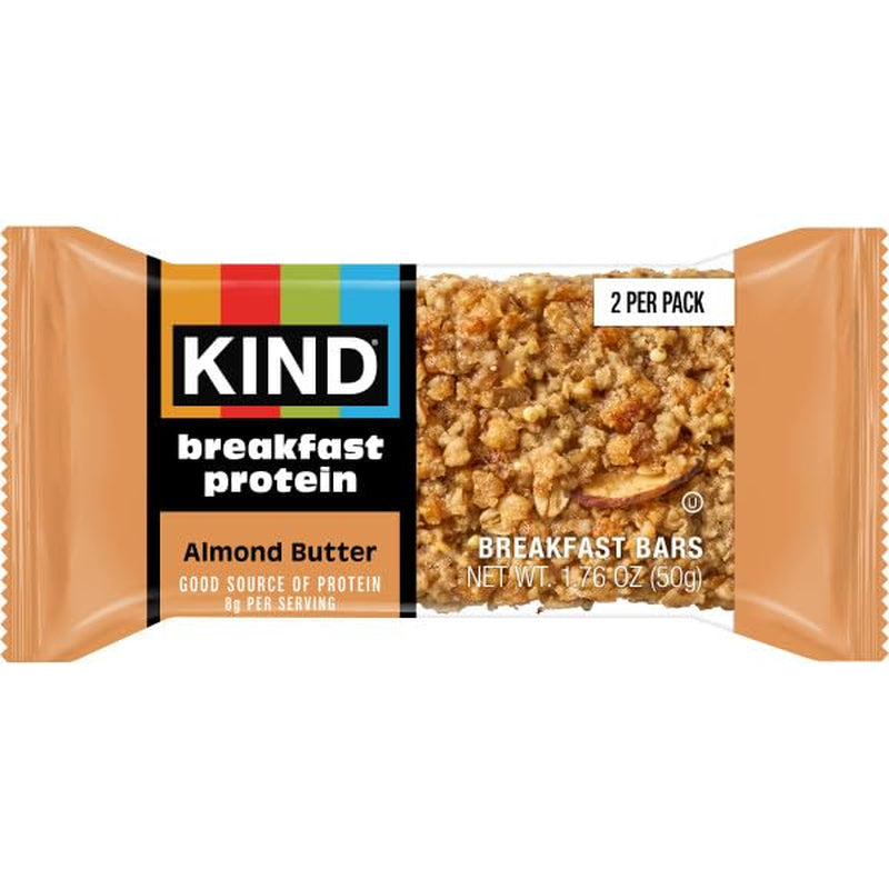 KIND Breakfast Protein Bars, Almond Butter, 8G Protein, 6 Count
