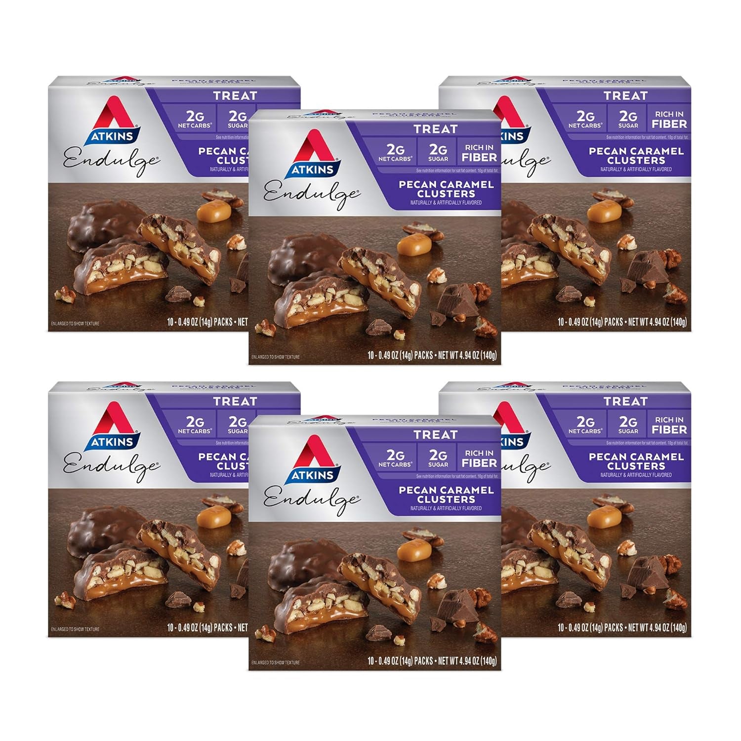 Atkins Pecan Caramel Clusters, 60 Count