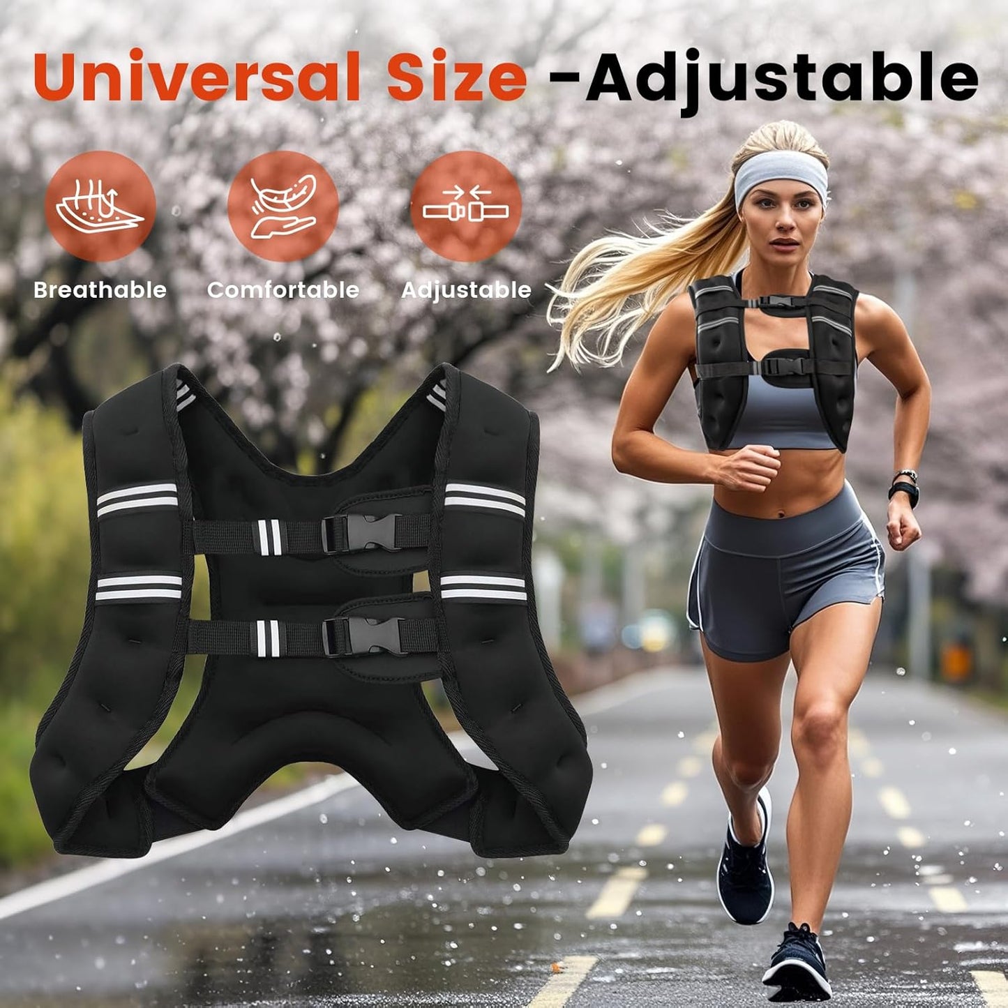 Poudee Weight Vest for Men Women, 6Lb/8Lb/10Lb/12Lb/16Lb/20Lb/25Lb/30Lb