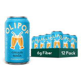 OLIPOP Prebiotic Soda Pop, Cream Soda (12-Cans)