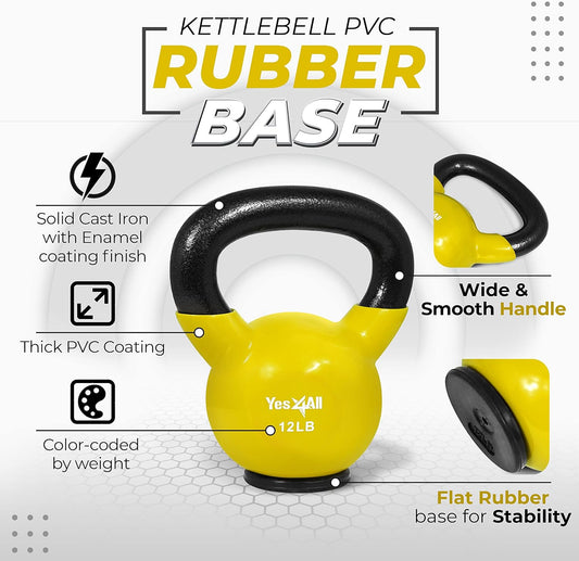 12 Pound Vinyl Coated Kettlebell